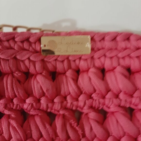 Coquette girl woven crochet style bag with tassle - Picture 4 of 10